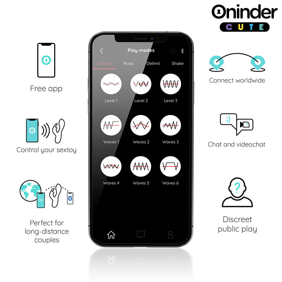 ONINDER CUTE - LOVE BUNNY G-SPOT CLITORALE VIBRATOR - GRATIS WERELDWIJDE APP