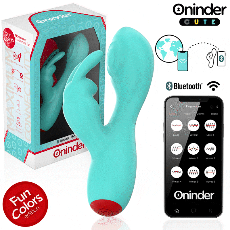 ONINDER CUTE - LOVE BUNNY G-SPOT CLITORALE VIBRATOR - GRATIS WERELDWIJDE APP