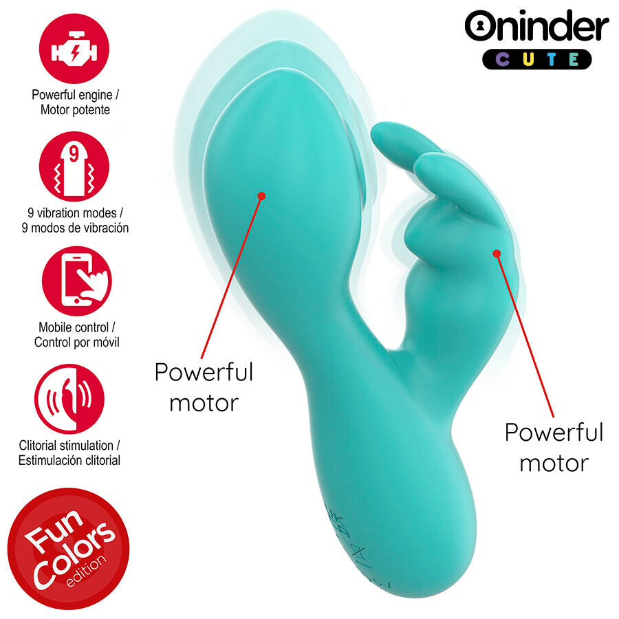 ONINDER CUTE - LOVE BUNNY G-SPOT CLITORALE VIBRATOR - GRATIS WERELDWIJDE APP