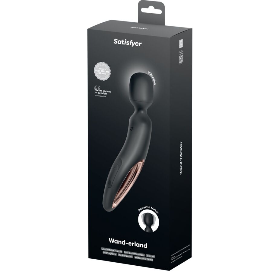 SATISFYER - WAND ERLAND VIBRERENDE MASSAGER ZWART
