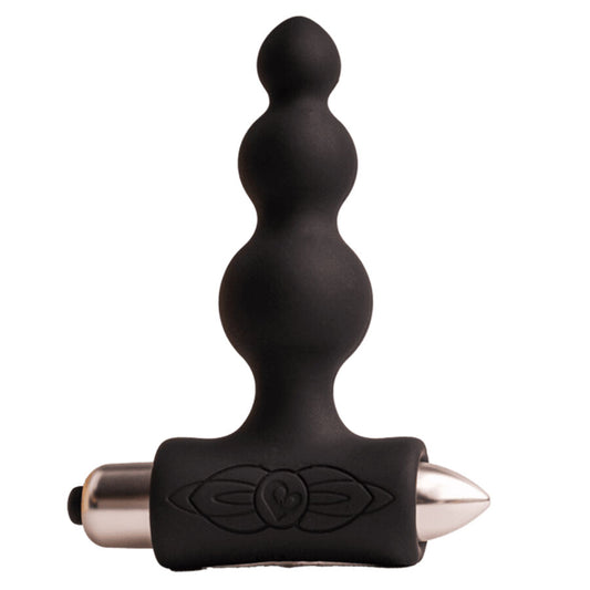 ROCKS- OFF - PETITE SENSATIONS ANAL PLUG VIBRATOR ZWART MET BELLETJES