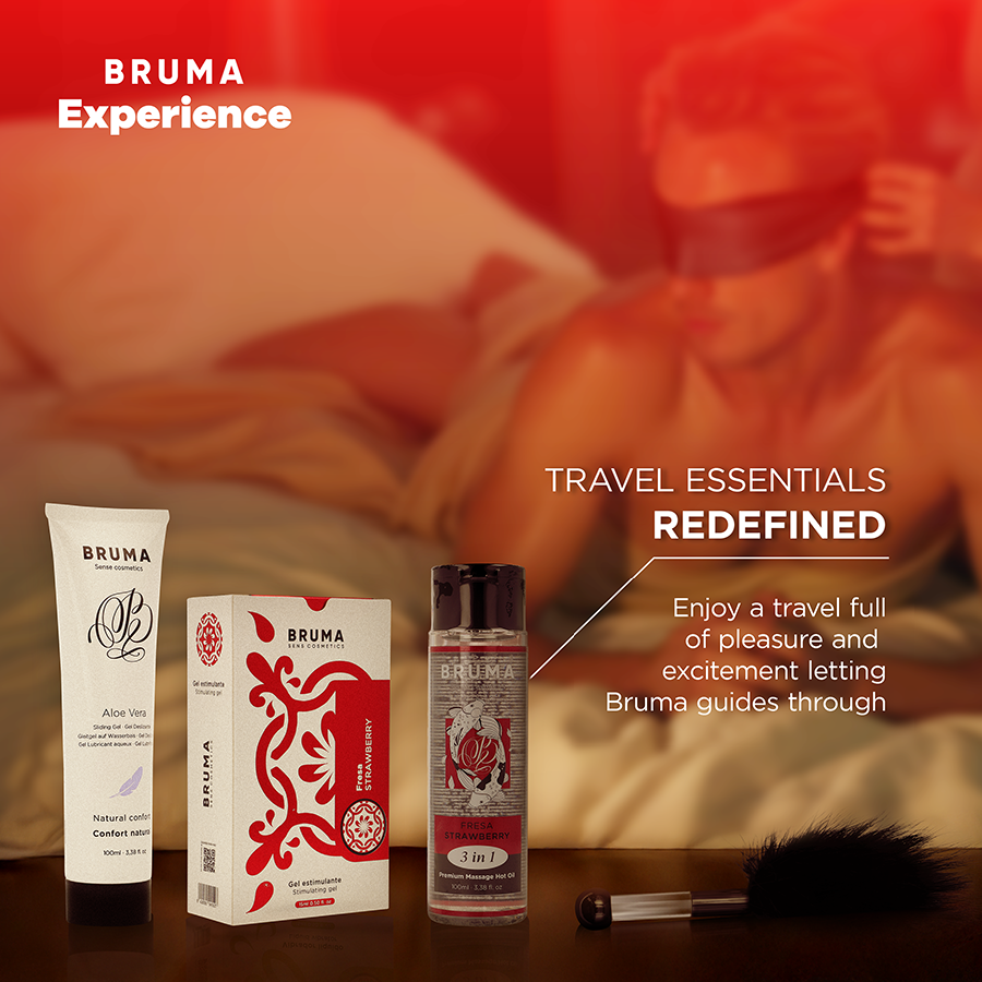 BRUMA XPERIENCE - ZOETE AARDBEI VERLEIDING KIT MET ORGASMEVERSTERKER