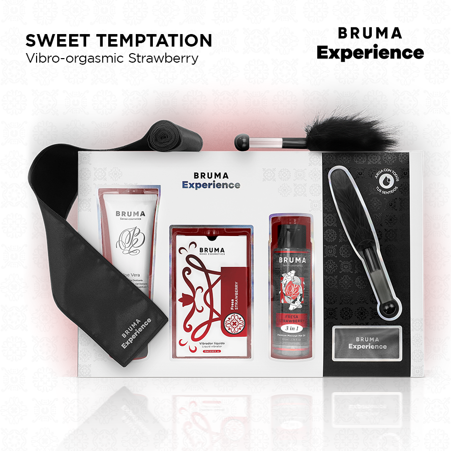 BRUMA XPERIENCE - ZOETE AARDBEI VIBRO-ORGASMISCHE VERLEIDINGSKIT