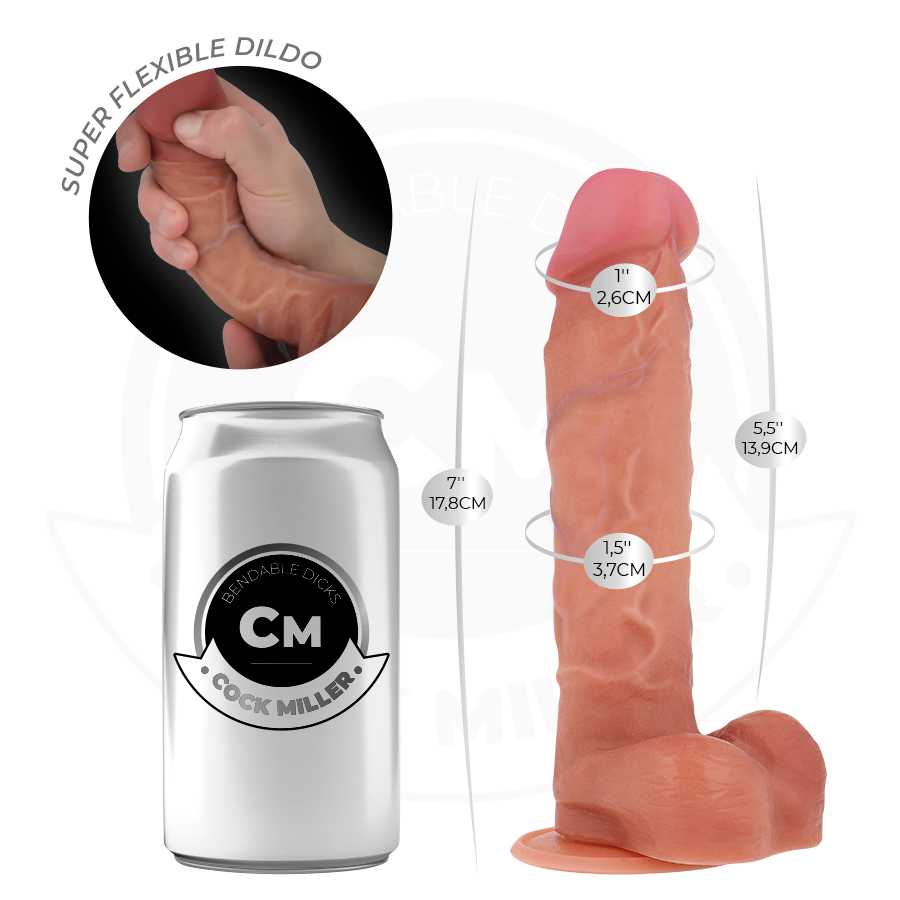 COCK MILLER - HYPERREALISTISCHE BEWEEGBARE DILDO 17,8 CM