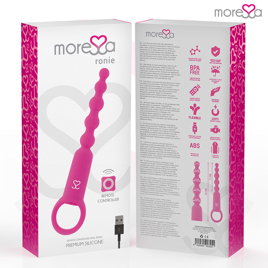 MORESSA - RONIE AFSTANDSBEDIENING ANALE PLEZIER ROZE