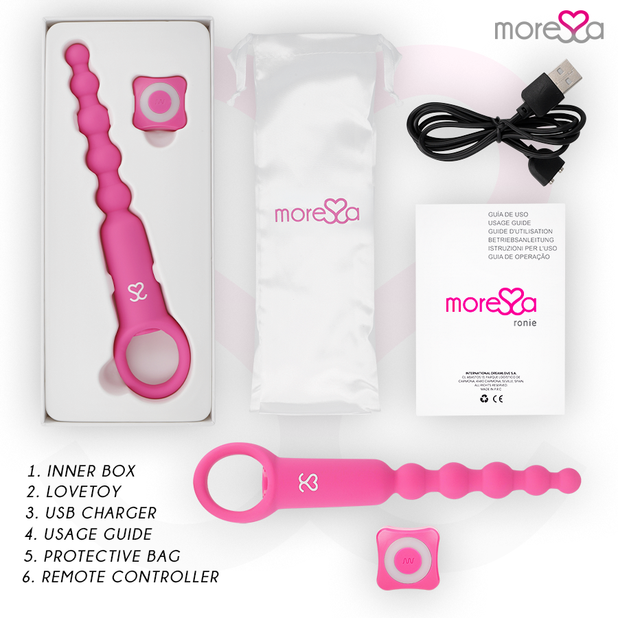 MORESSA - RONIE AFSTANDSBEDIENING ANALE PLEZIER ROZE