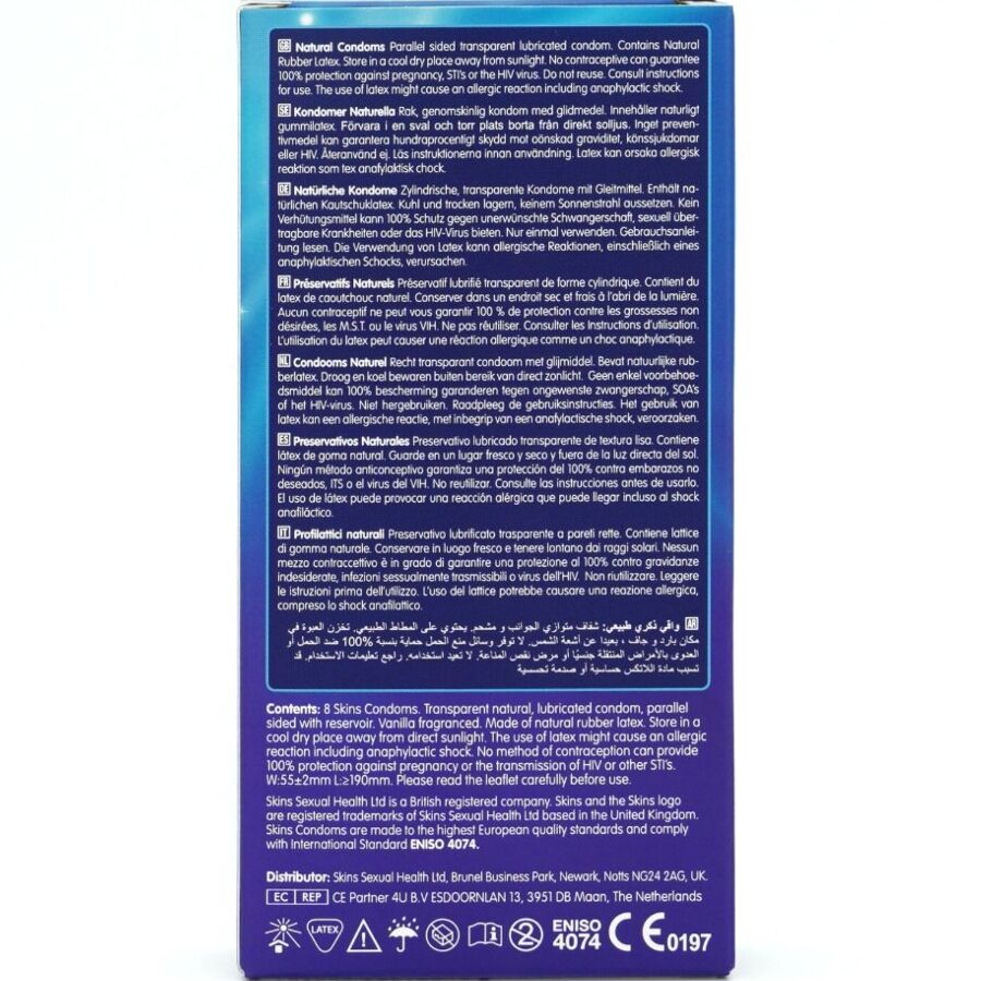 SKINS - NATUURLIJKE PREMIUM CONDOMS PAK 8