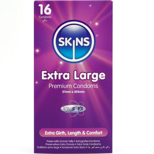 SKINS - EXTRA GROTE PREMIUM CONDOMS PAK 16