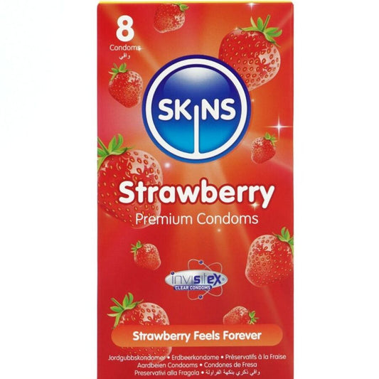 SKINS - AARDBEI PREMIUM CONDOMS PAK 8