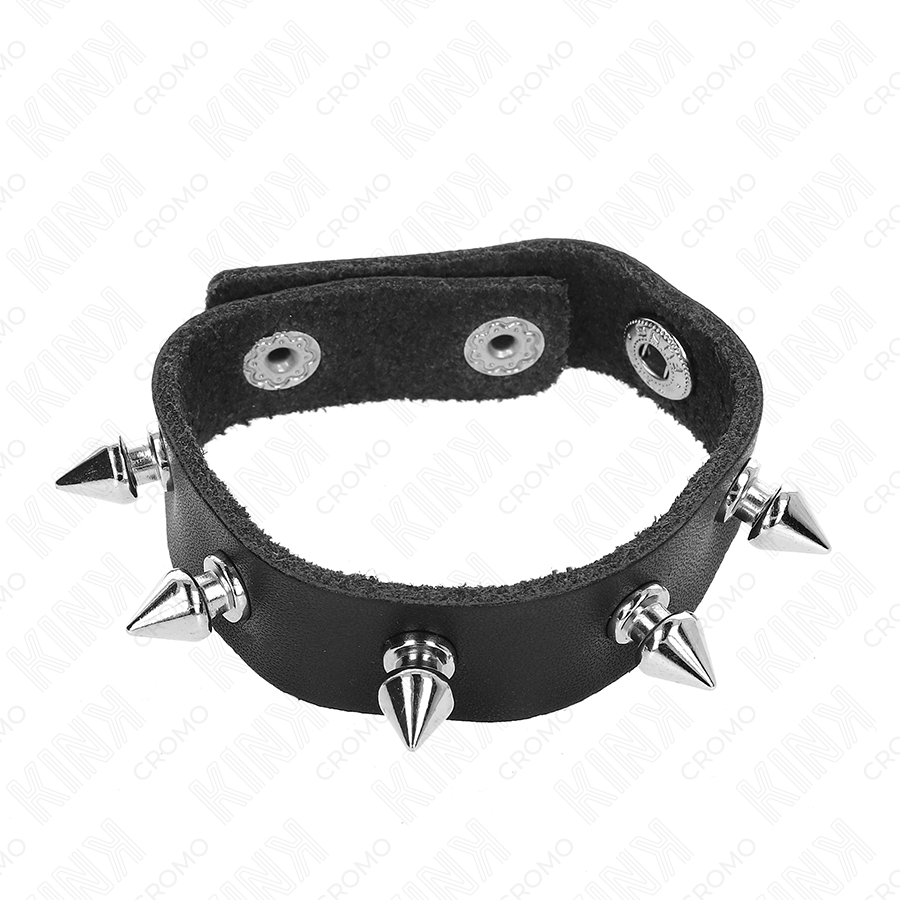 KINK - LEREN PENISRING MET SPIKES 21,5 X 1,6 CM
