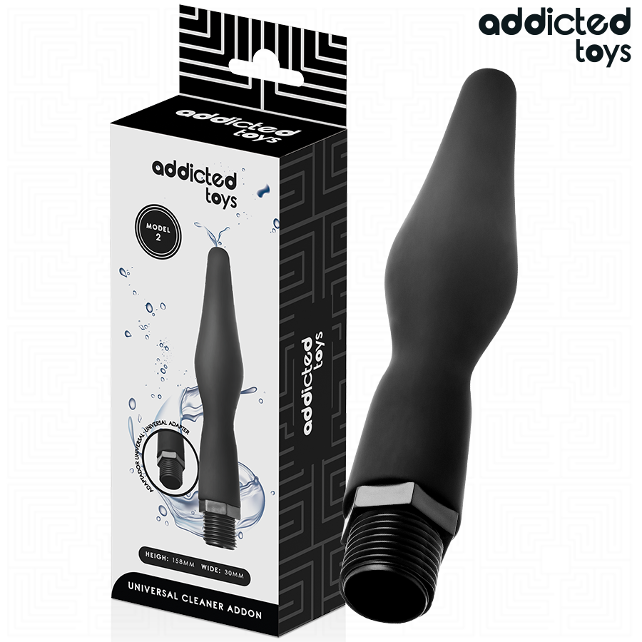 ADDICTED TOYS - ANAAL REINIGER MET UNIVERSELE ADAPTER MODEL 2