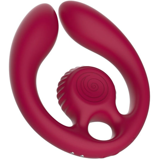 SNAIL VIBE - GIZI DUO KOPPELSTIMULATOR AFSTANDSBEDIENING BORDEAUX