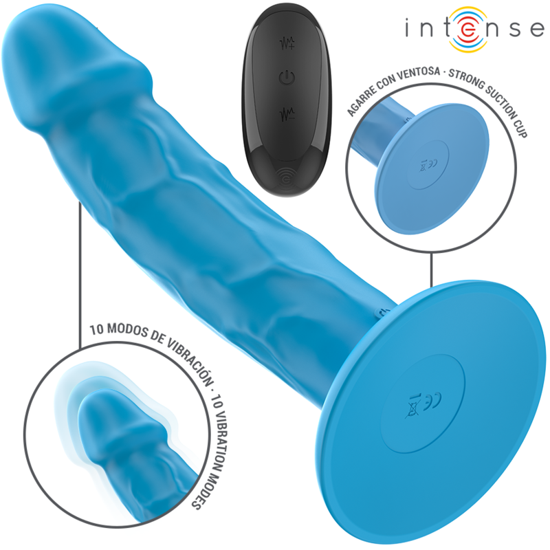 INTENSE - PHOEBE REALISTISCHE VIBRATOR 10 TRILLINGEN BLAUW AFSTANDSBEDIENING