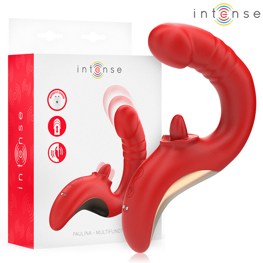 INTENSE - PAULINA VIBRATOR EN STIMULATOR IN U-VORM ROOD
