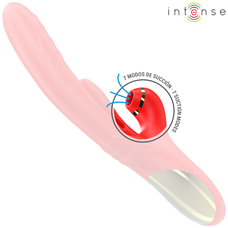 INTENSE - KAROL MULTIFUNCTIONELE VIBRATOR STOTEN & STIMULATIE & STIMULERENDE GOLVEN ROOD