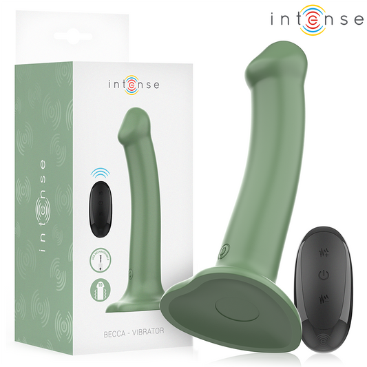 INTENSE - BECCA VIBRATOR MET ZUIGNAP 10 TRILLINGEN GROENE AFSTANDSBEDIENING