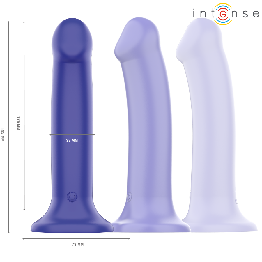 INTENS - VICTORIA VIBRATOR MET ZUIGNAP 10 TRILLINGEN DONKERBLAUW AFSTANDSBEDIENING