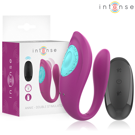 INTENSE - ANNIE U-VORMIGE VIBRATOR EN STIMULATOR PAARS AFSTANDSBEDIENING