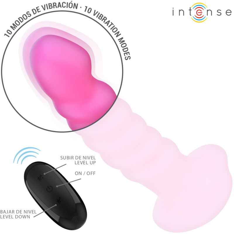 INTENSE - CINDY VIBRATOR MAAT L SPIRAAL DESIGN 10 TRILLINGEN ROZE AFSTANDSBEDIENING