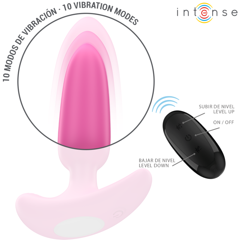 INTENSE - ROSS ANAALPLUG 10 TRILLINGEN ROZE AFSTANDSBEDIENING