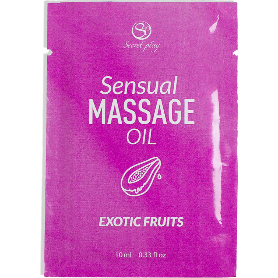 SECRETPLAY - EXOTISCHE VRUCHTEN MASSAGEOLIE EENMALIG GEBRUIK 10 ML