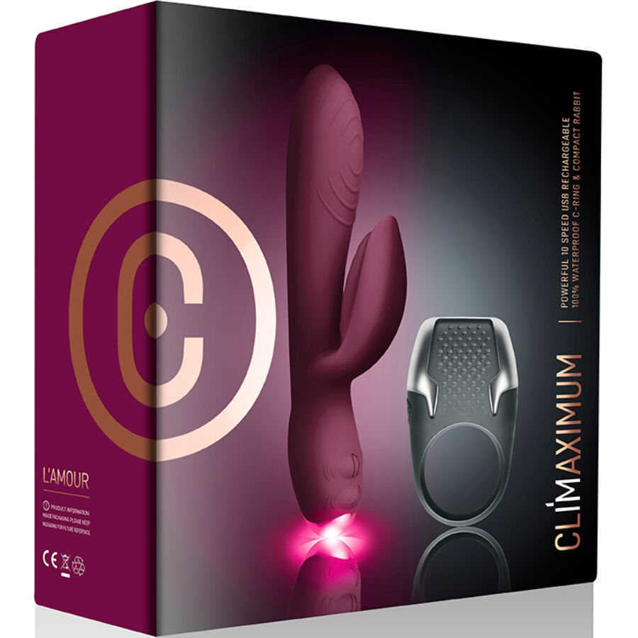 CLIMAXIMUM - LAMOUR KIT KONIJNENVIBRATOR + LED PIEMELRING