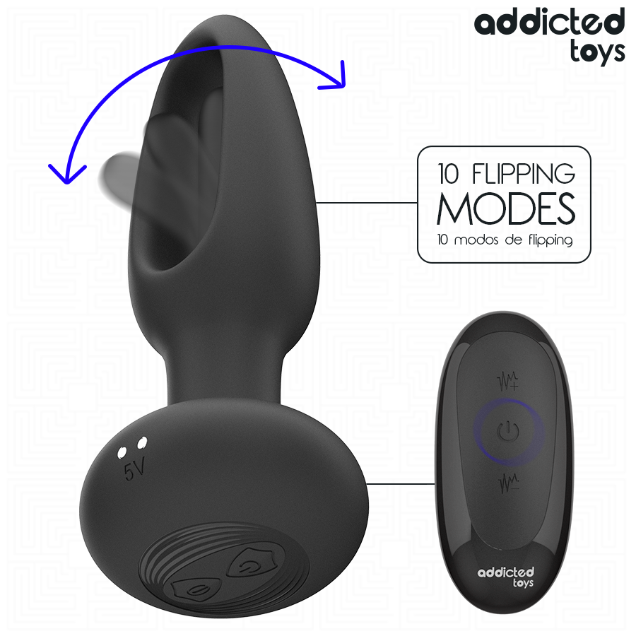ADDICTED TOYS - ANAALPLUG MET TRILLENDE TONG EN AFSTANDSBEDIENING