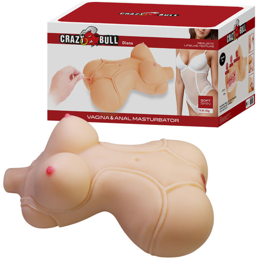 CRAZY BULL - DIANA REALISTISCHE VROUWENROMP VAGINA EN ANAAL 5 KG