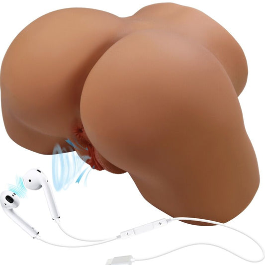 CRAZY BULL - GERIANN REALISTISCHE VROUWELIJKE BILVIBRATOR EN ZUIGER MET GELUID 5,5 KG