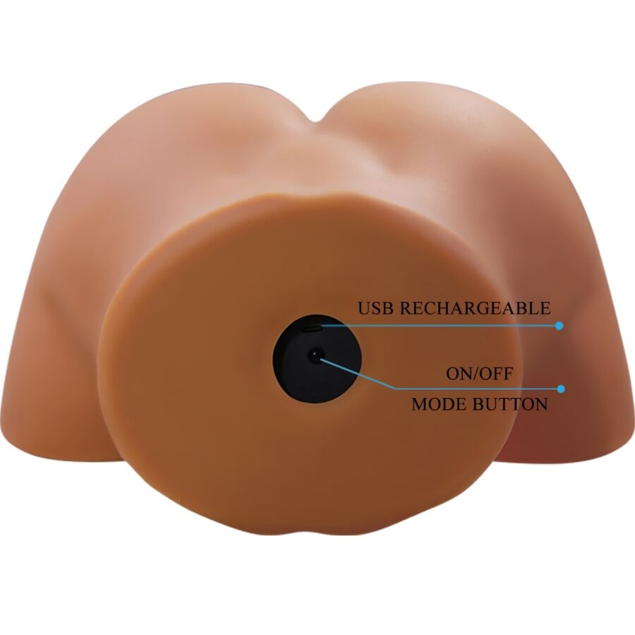 CRAZY BULL - GERIANN REALISTISCHE VROUWELIJKE BILVIBRATOR EN ZUIGER MET GELUID 5,5 KG