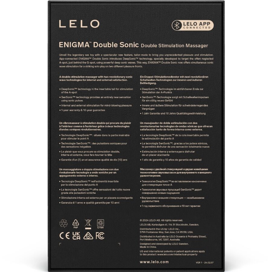 LELO - ENIGMA DUBBELE SONISCHE VIBRATOR G-PUNT CYBERPAARS