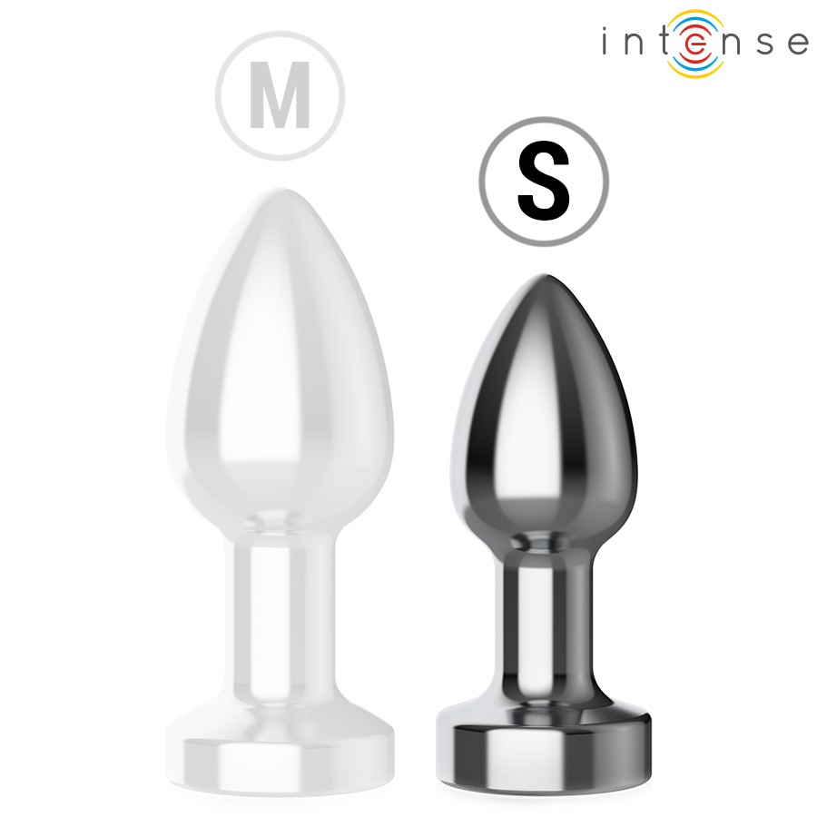 INTENSE - TRILLENDE METALEN ANALE PLUG MET LED-VERLICHTING EN AFSTANDSBEDIENING - MAAT S