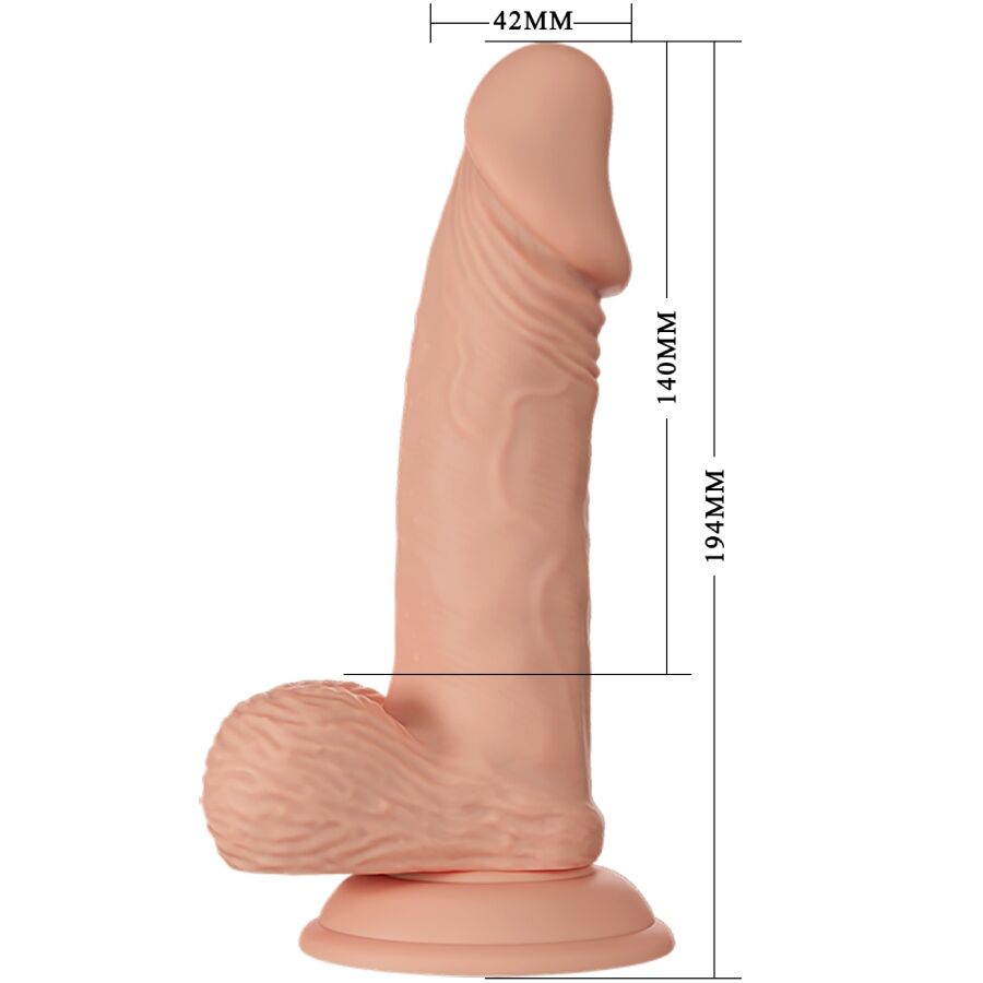BAILE - PRACHTIGE ONTMOETING ZEBULON FLEXIBELE REALISTISCHE DILDO 19.4 CM NATUREL