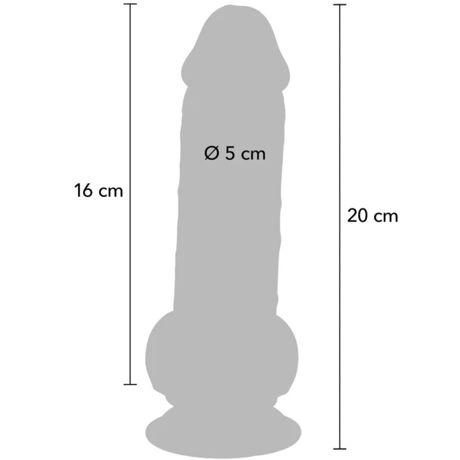 GET REAL - DELUXE REALISTISCHE PENIS MET TEELBALEN EXTRA DIK 20 CM