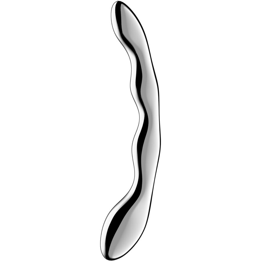 SATISFYER - COSMIC CREST 2 ROESTVRIJ STALEN DUBBELZIJDIGE DILDO