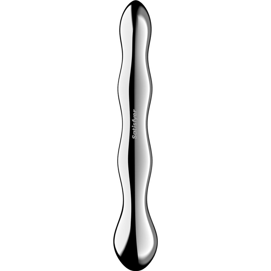 SATISFYER - COSMIC CREST 2 ROESTVRIJ STALEN DUBBELZIJDIGE DILDO