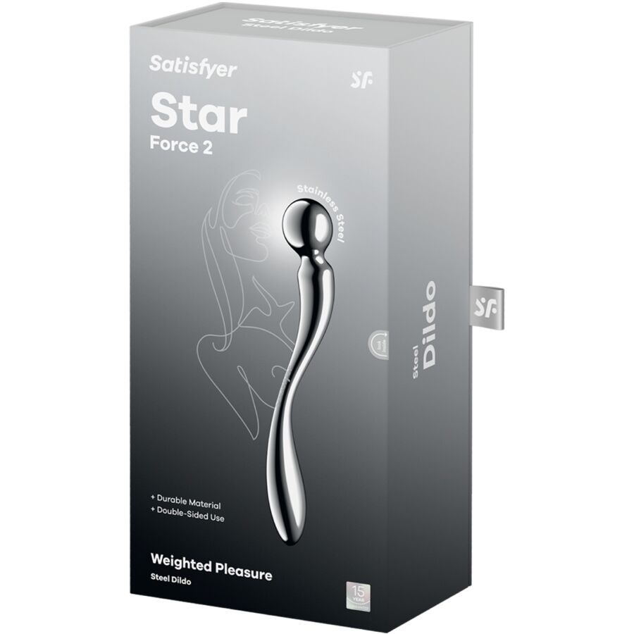 SATISFYER - STAR FORCE 2 DUBBELZIJDIGE RVS DILDO