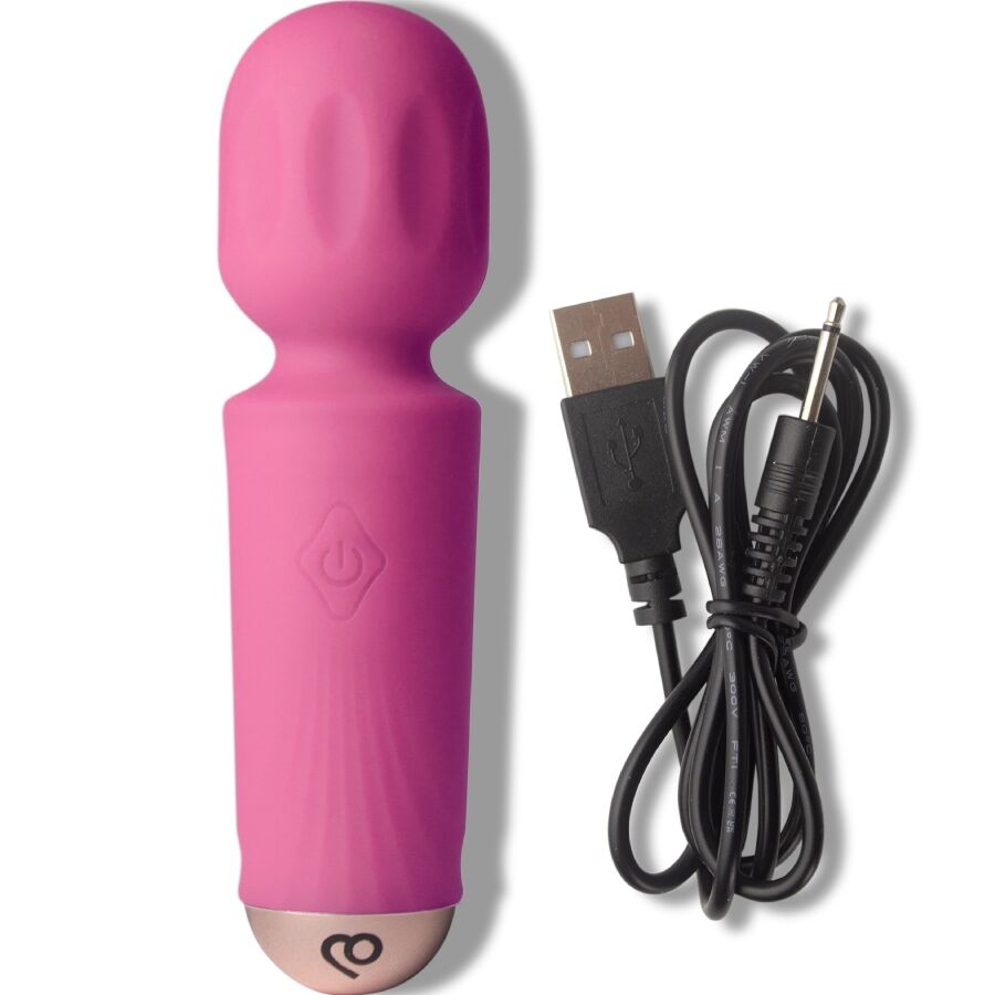 ROCKS-OFF - MINI OPLAADBARE WAND 16 FUNCTIES PEONY PINK