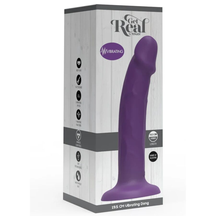 GET REAL - REALISTISCHE SILICONEN VIBRERENDE DILDO PAARS 19,5 CM