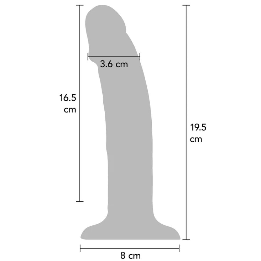 GET REAL - REALISTISCHE SILICONEN TRILLENDE DILDO DOORZICHTIG 19,5 CM