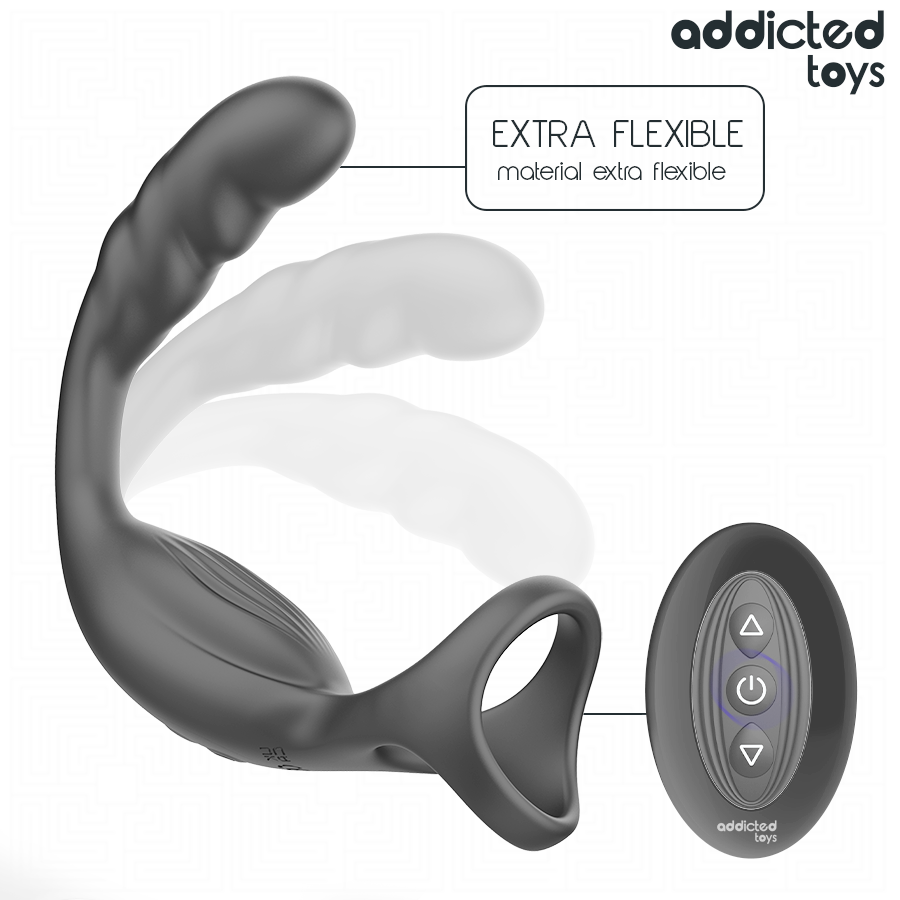 ADDICTED TOYS - DUBBELE PROSTAAT COCKRING AFSTANDSBEDIENING