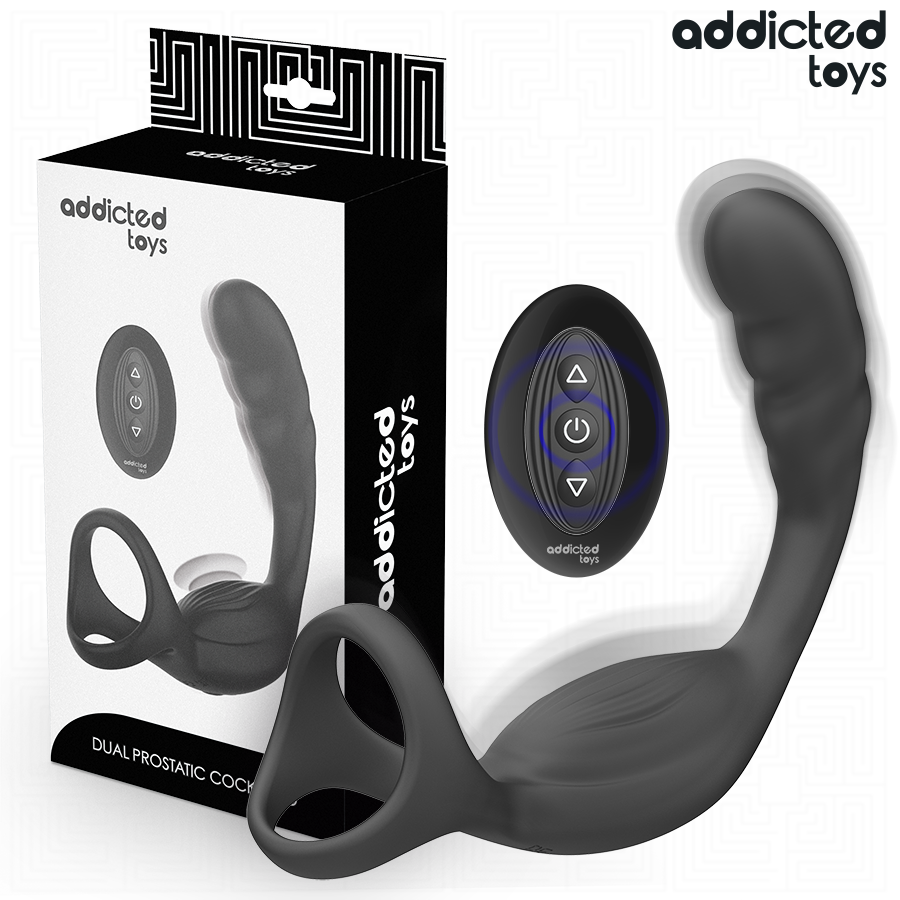 ADDICTED TOYS - DUBBELE PROSTAAT COCKRING AFSTANDSBEDIENING