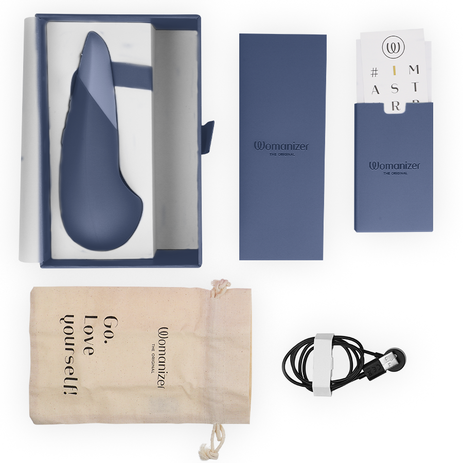 WOMANIZER - VIBE Oplegvibrator ZONDER GELUID DONKERBLAUW