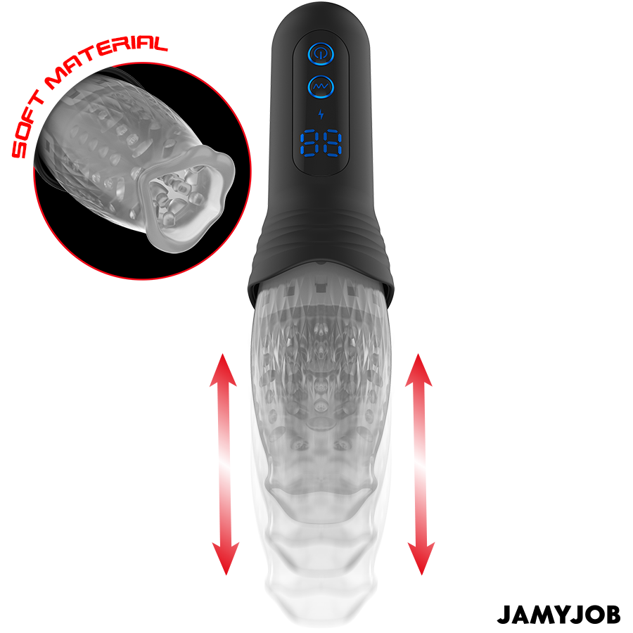JAMYJOB - BLOW-R MASTURBATOR MET STOTEN EN ROTATIE