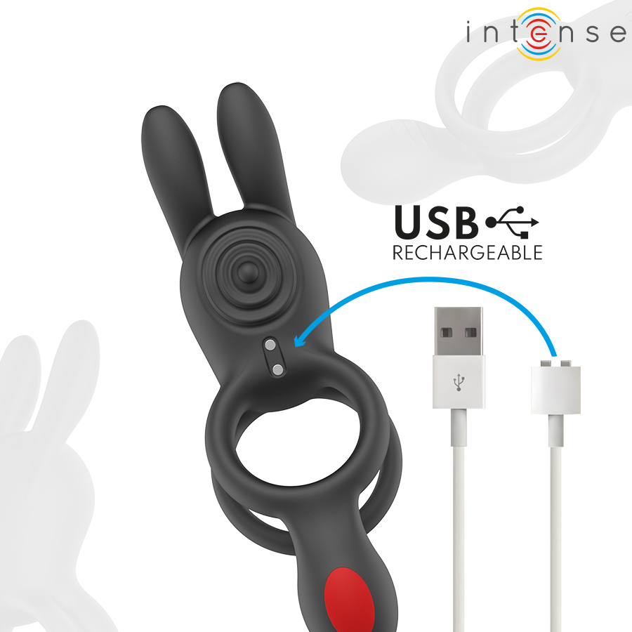 INTENSE - QUINN DOUBLE VIBRATION RING REMOTE CONTROL