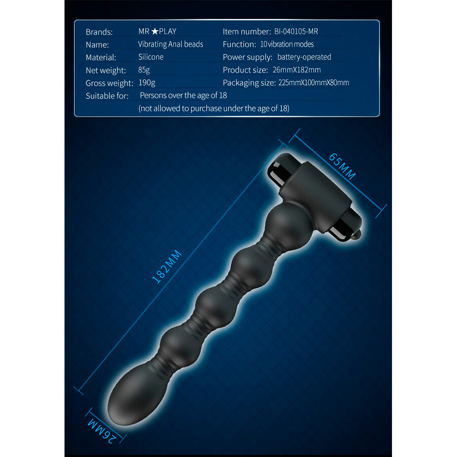 MR PLAY - TRILLENDE ANAALPLUG MASSAGER