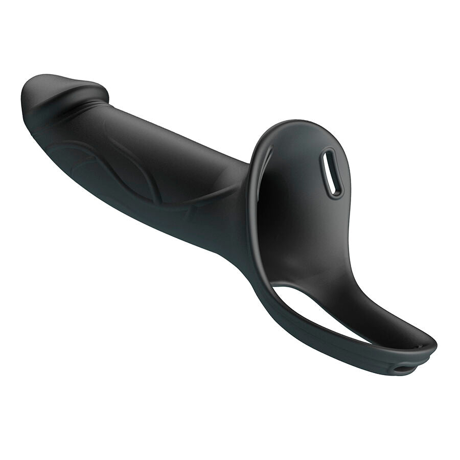 PRETTY LOVE - LANDON ZWARTE VIBRERENDE STRAP-ON