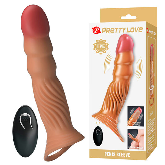 PRETTY LOVE - GETEXTUREERDE PENISHOES MET TRILLING EN AFSTANDSBEDIENING