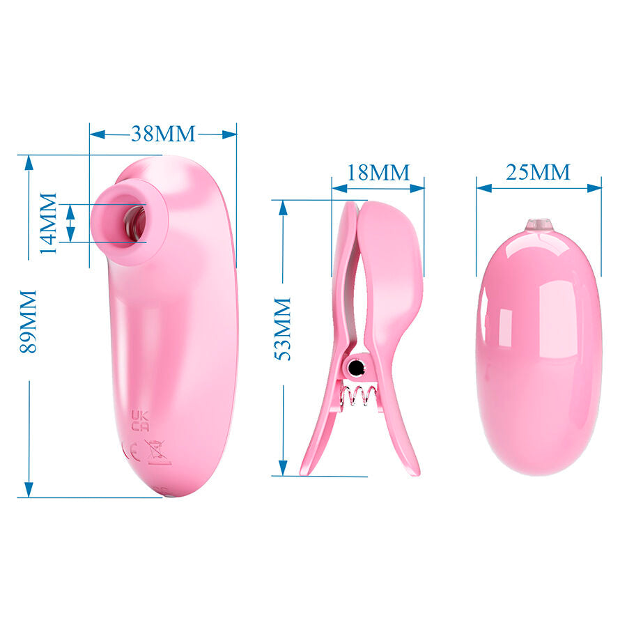 PRETTY LOVE - IMONIE 3-IN-1 MULTIFUNCTIONELE SET MET ZUIGNAP, TEPELS EN CLITORIS