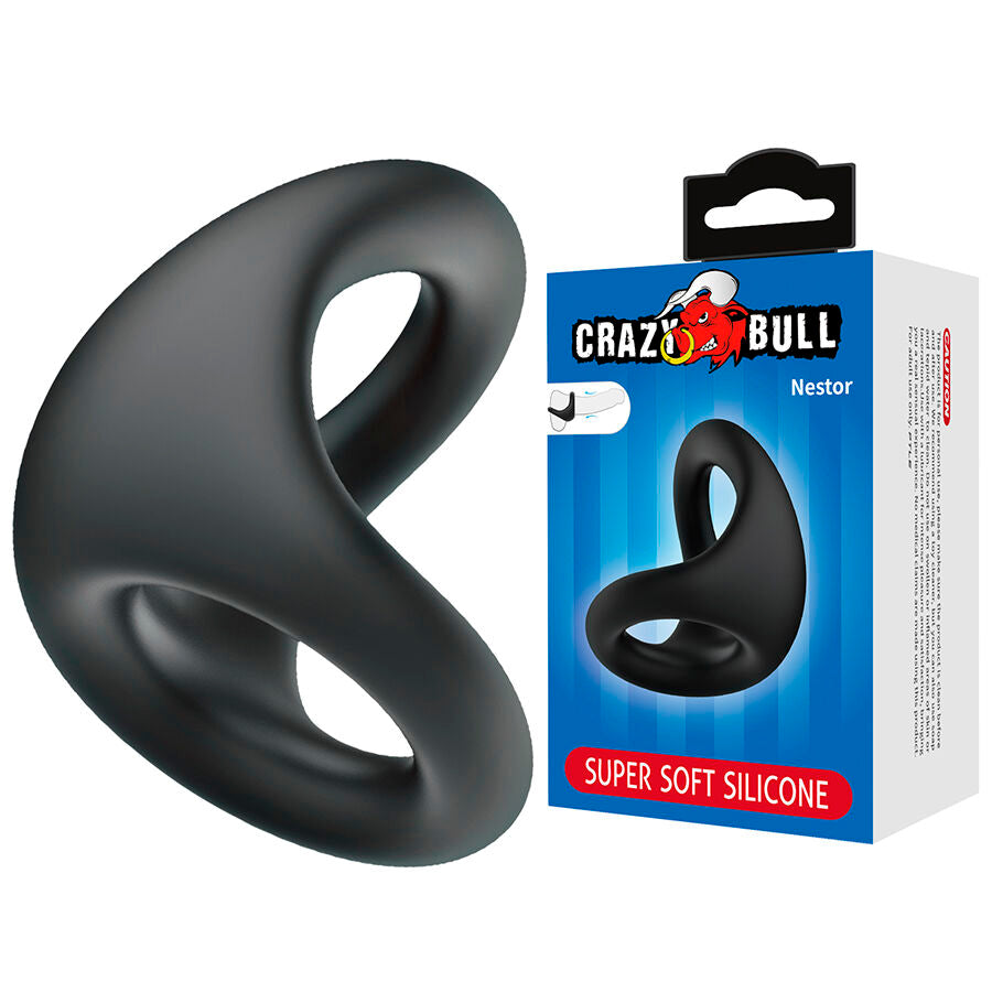 CRAZY BULL - NESTOR ERGONOMISCHE PENIS- EN TESTIKELRING